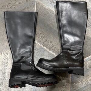 John Fluevog Black Bond Girl Boots